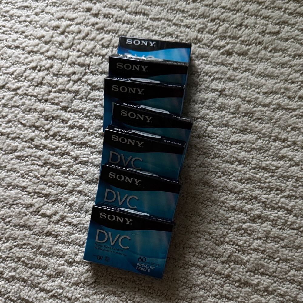 Sony DVC MiniDV Tapes - Blue and Black Pack Lot of 7